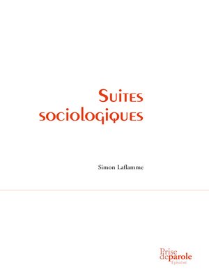 cover image of Suites sociologiques